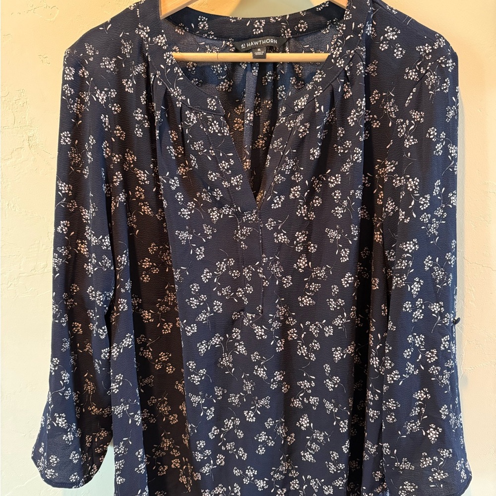 41 Hawthorn Navy Floral Blouse